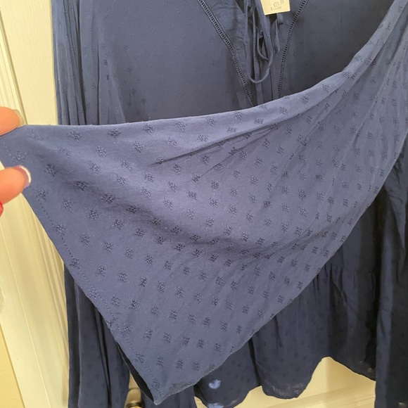 NWT LANE BRYANT BOHO PEASANT TOP. LONG SLEEVE FLORAL EMBROIDERY ACCENTS BLOUSE. - Picture 14 of 16